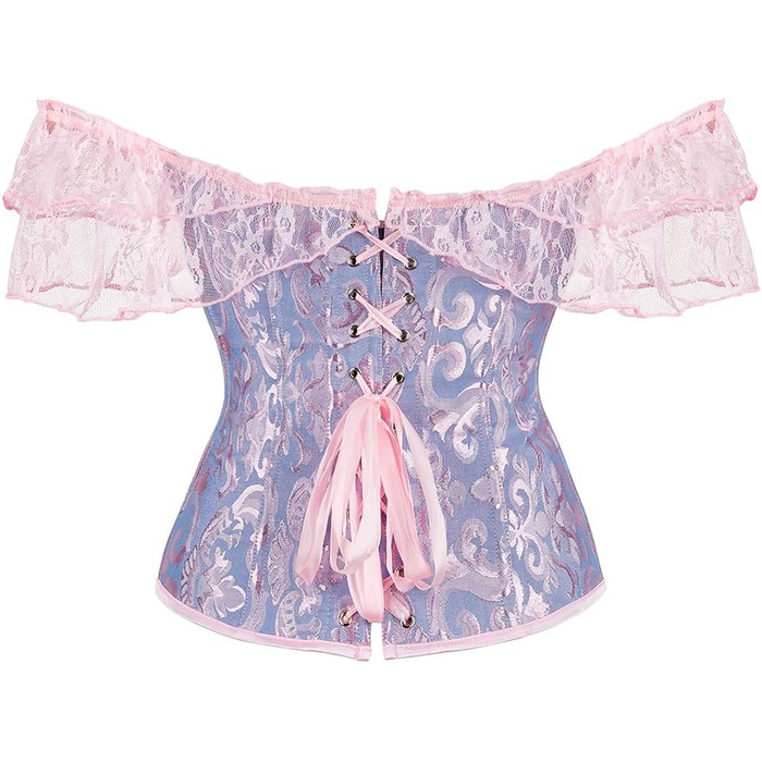 Топ-корсет жіночий з мереживом та шнуванням, бюстгальтер-боді, ліф для формування силуету, кольоровий ліла