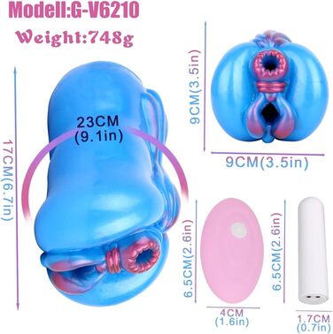 Вібраційний мастурбатор Lmgoc Tierserie з реалістичним дизайном, 10 режимів вібрації, силікон, для чоловіків