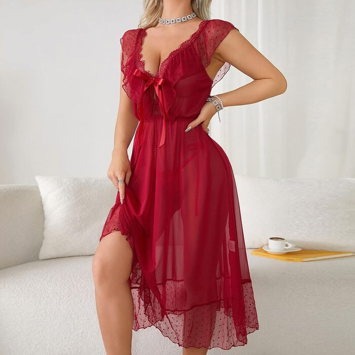 Сексуальна спідня білизна для жінок: мереживний халат, міні-сукня, боді, костюми для косплею, спідня білизна для свята, мереживний виріз, відкрита спина