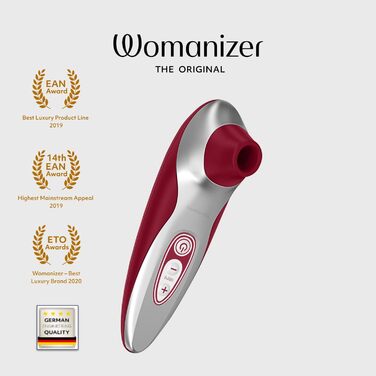 Womanizer Pro 40 - вібратор для клітора: 6 рівнів інтенсивності, тихий, водонепроникний, magenta (червоний)