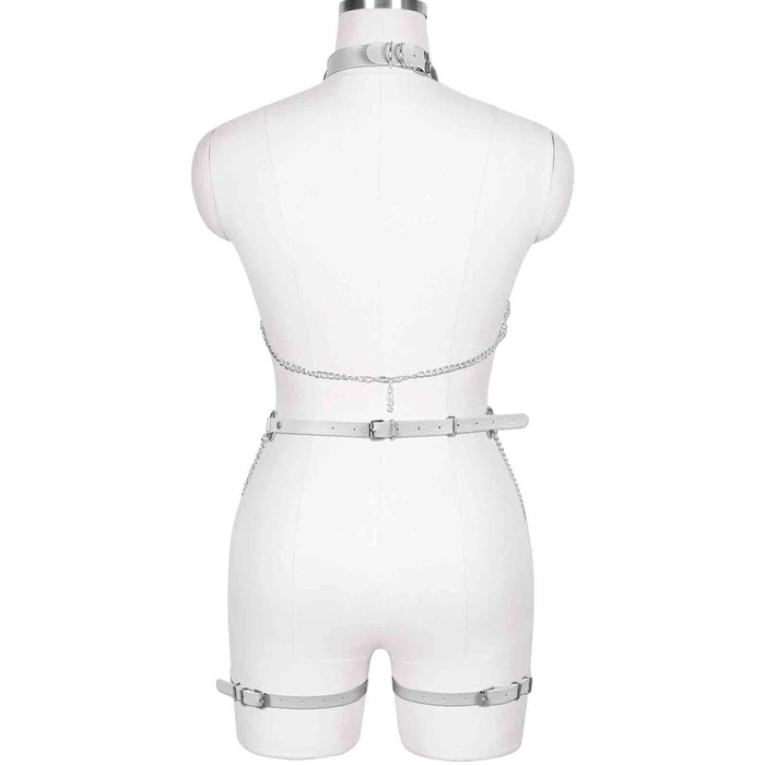 Жіночий комплект білизни: тілесний ланцюжок, набедрена стрічка, стрічка для панчіх, підтяжки