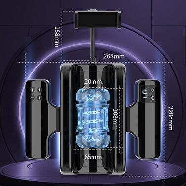Електричний мастурбатор з двома ручками для чоловіків - 9 режимів, Solo Taschenmuschi Sex Spielzeug