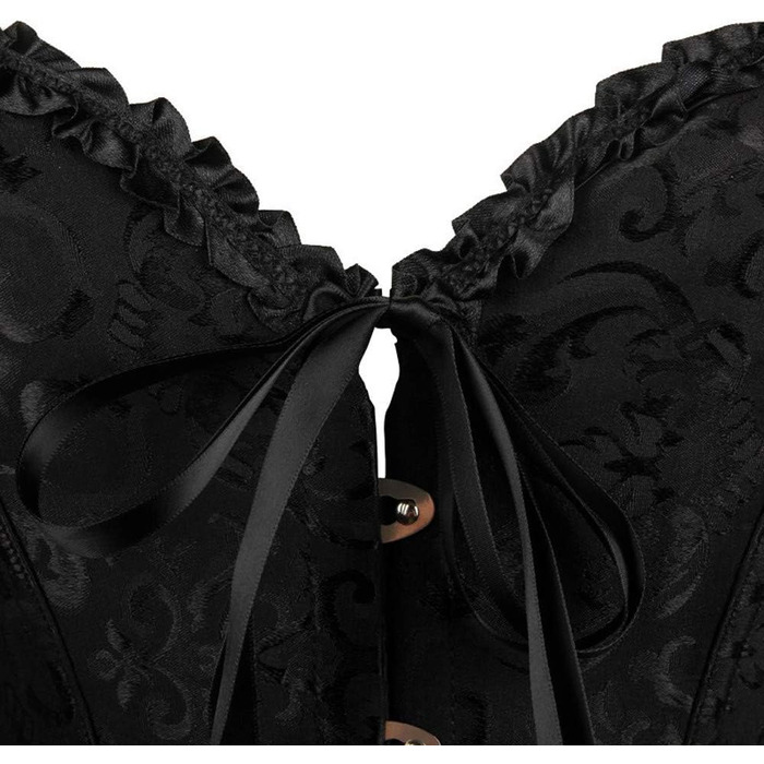 Корсет жіночий сексуальний, корсаж вінтажний готичний, бюстєри стимпанк, корсет топ для жінок з великою грудьми, корсет-шнурівка, талія, спідня білизна, корсет поверх бюстгальтера, корсет вампір, 5XL, чорний