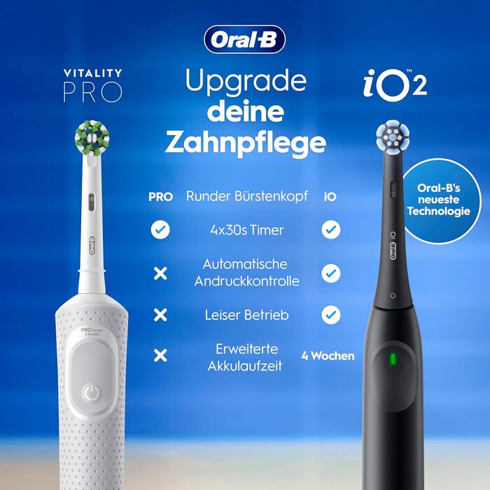 Електрична зубна щітка Oral-B Vitality Pro, чорна, 3 режими чищення, 1 насадка в комплекті