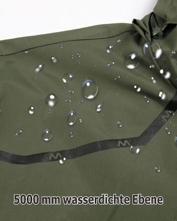 Чоловіча водонепроникна вітрівка Regenjacke — легка outdoor-куртка для походів, їзди на велосипеді та бігу, колір Armygreen (армійський зелений)