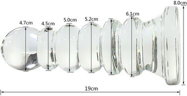 Анальні кульки зі скла OnundOn - великі, діаметр 8 см - іграшки для пар