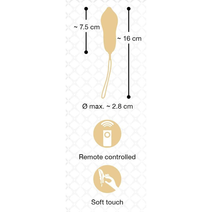 ORION Bullet-Ei - інтимний масажер для жінок та чоловіків, 7 режимів вібрації, з петлею та пультом керування, мідний дизайн, чорний колір