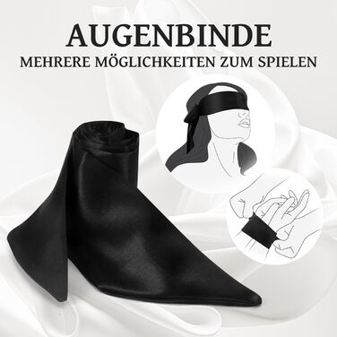 Набір для БДСМ-інтимних ігор для пар: набір для зв'язування, наручники, феттери, маска для очей, набори для зв'язування зап'ястя та шиї. 3 шт.