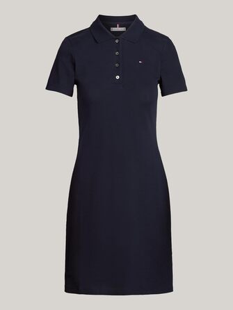 Сукня-поло Tommy Hilfiger 1985 Slim Pique, блакитна, приталений крій