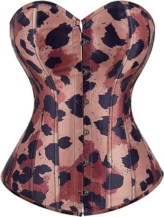 Корсет жіночий ADELCE, квітковий принт, леопардовий, для підкреслення талії, стильний вінтажний дизайн (XS)