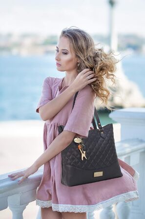Жіноча сумка через плече Catwalk Collection Sofia — велика стібана сумка-тоут із екошкіри, біла