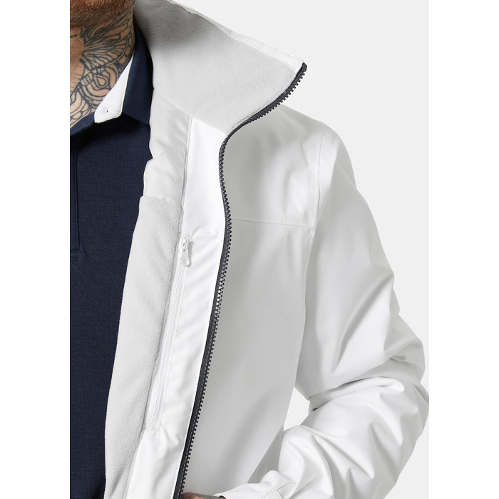 Чоловіча утеплена куртка-мідлеєр Helly Hansen Midlayer Crew Jacket 2.0 з капюшоном, водонепроникна outdoor-куртка, біла, розмір 4XL