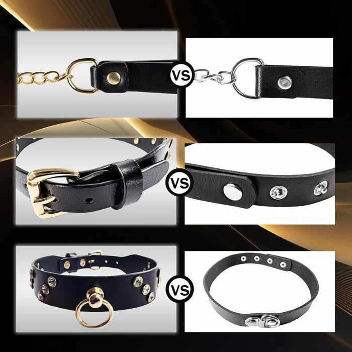 Лідер шкіряне намисто з кільцем O SM регульоване, для пар, дорослих, БДСМ, чорне