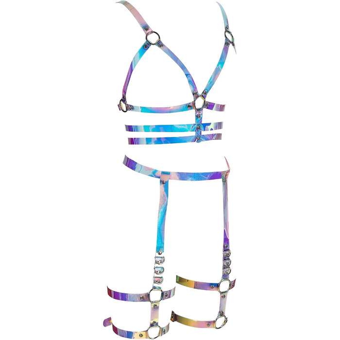 Бандероль з шкіри в готичному стилі BANSSGOTH для жінок. Комплект корсет, стринги, готичний аксесуар. Ідеально для вечірок, Halloween, Rave.