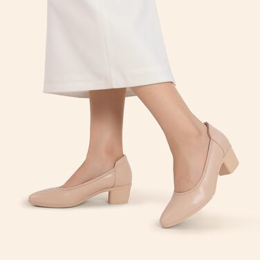 Жіночі туфлі-човники Dream Pairs із закритим носком, бежеві (Nude), розмір 40.5 EU