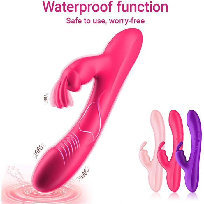 Вібратор G-Punkt для жінок, кролик, 10 режимів вібрації, рожевий