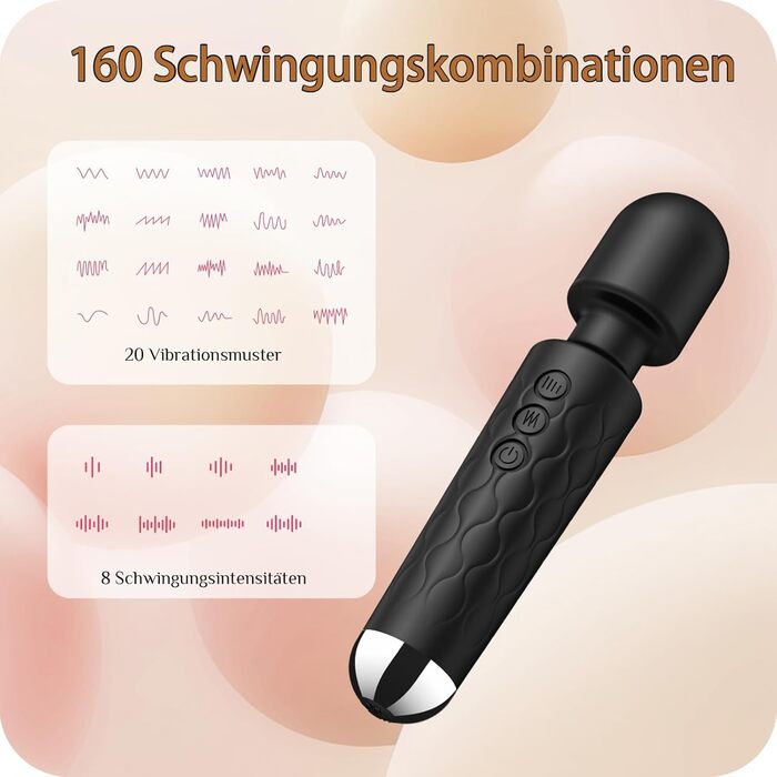 Вібратор дилда для жінок, G-spot, 8 режимів, стимулятор клітора, сексуальні іграшки (Рожевий, Чорний матовий)