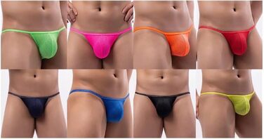 Танга чоловічі Faringoto з сітки, низька талія, сітчаста трусики, 8 кольорів