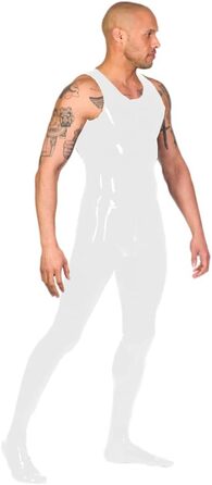 Костюм для чоловіків JQYTEN, фетиш-костюм з штучної шкіри, комбінезон, PVC, розмір S-7XL, чорний