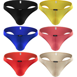 Сліпи iKingsky бразильського типу, смугасті, з частковою спиною, сексуальні, з низькою талією, 6 шт. в упаковці