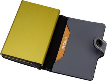 Гаманець-кардхолдер Secrid Miniwallet Matte унісекс, сіро-лаймовий (10.2 x 6.5 x 2.1 см)