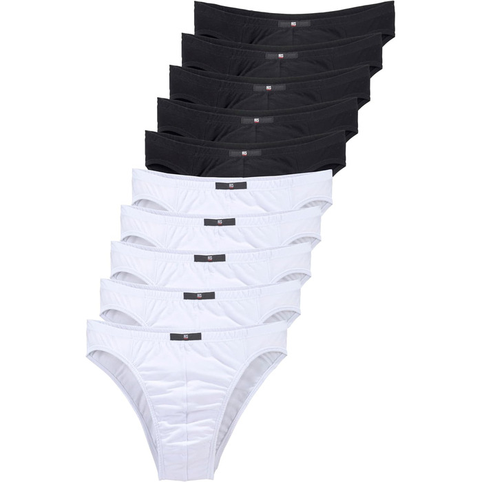 Чоловічі труси H.I.S Multipack з еластичної бавовни, чорний та білий колір