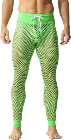 Чоловічі шорти-сетка YUFEIDA з дихаючого матеріалу, регульовані, спортивні лосини (Зелений, XL)