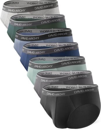 Слип чоловічий DAVID ARCHY з бамбука (XXL, 7 шт., багато кольорів) - м'яка підгузка без етикетки