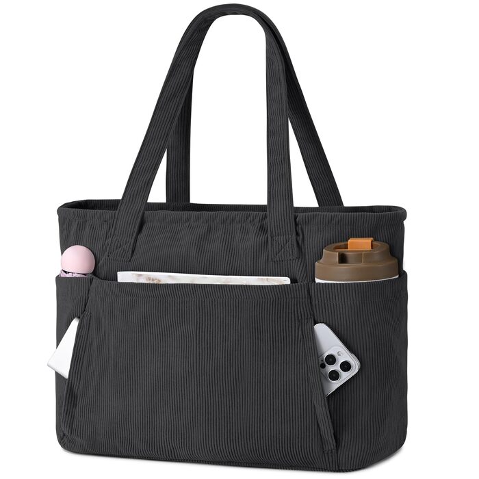 Жіноча сумка-шопер Oscaurt з вельвету, велика сумка Tote Bag з відділенням для ноутбука 15.6