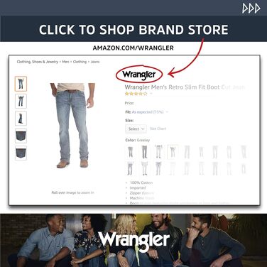 Чоловічі джинси Wrangler 13MWZ Bootcut Dark Stone, розмір 32W / 32L