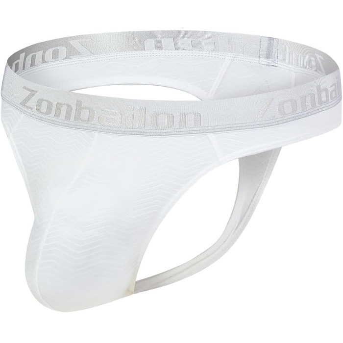 BIATWOWR чоловічі стрінги з вирізом на спині, сексуальна білизна, дихаюча та зручна, для чутливої шкіри, темно-червоно-біло-чорна (білий, M)