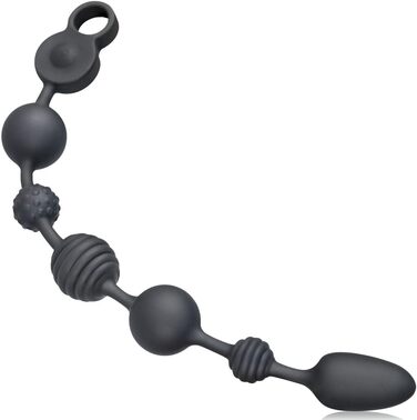 Анальні кулі вібратор із 10 режимів вібрації, 3 моторами та анальною ланцюжком. Стимулятор G-точки, простати, анальних кулястих вставок для чоловіків, жінок, пар.