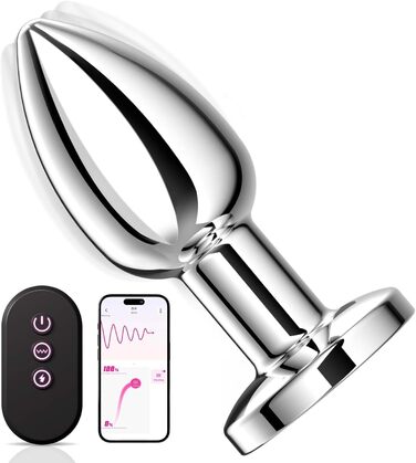 Анальні вібратори для жінок та чоловіків з вібрацією KI-Sync, 10 режимів, 61г. Стимуляція простати, анальні плагіни для чоловіків та жінок.