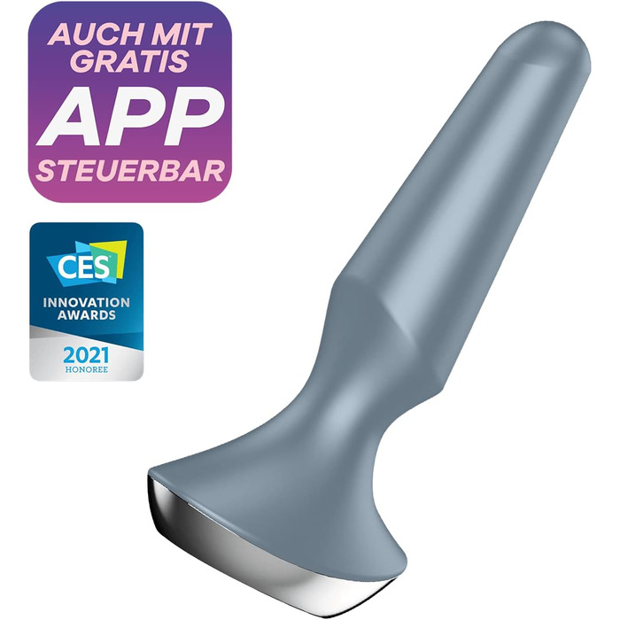 Вібратор Satisfyer Plug-ilicious 1 для анусу з керуванням через додаток | Водостійкий (IPX7) | З безпечного силікону | Іграшка для дорослих для чоловіків та жінок | Турквіс, універсальний розмір