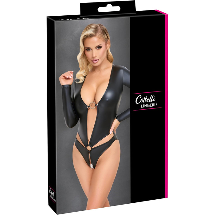 Боді відкритий Cottelli Lingerie, чорний, розмір M