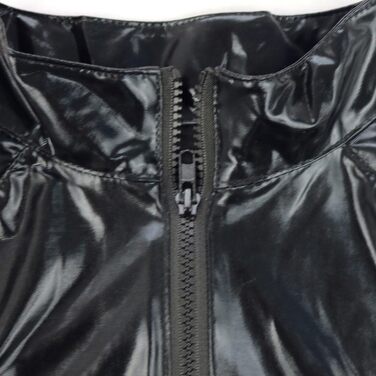 Чоловічий комбінезон iiniim з ефектом мокрого блиску, лакована шкіра, чорний