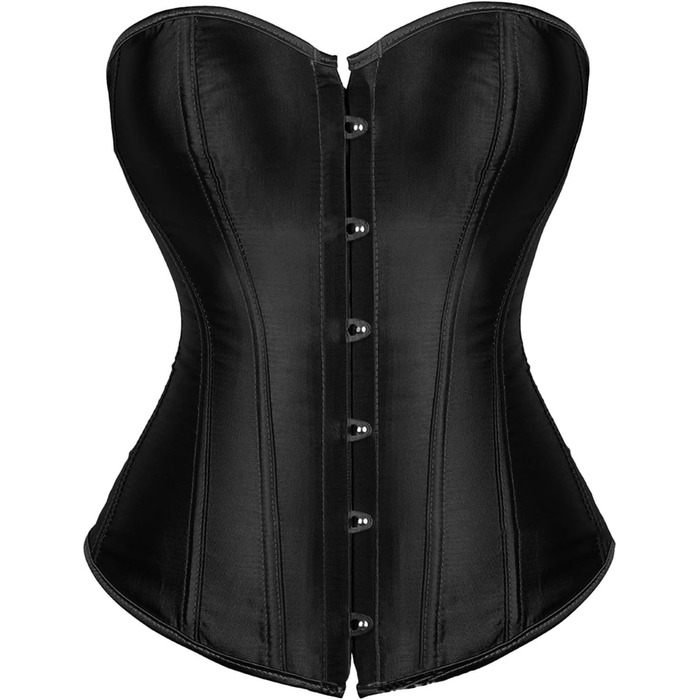Корсет Sexy Daen: чорний готичний топ з підтяжками, пуш-ап, Burlesque, XL