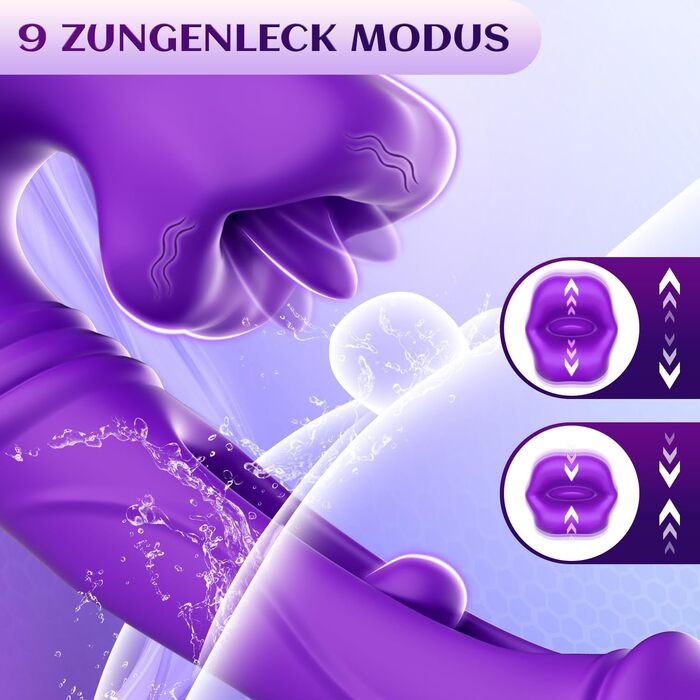 Вібратор для жінок Dildo з 7 режимами вібрації та стимуляції клітора, фіолетовий