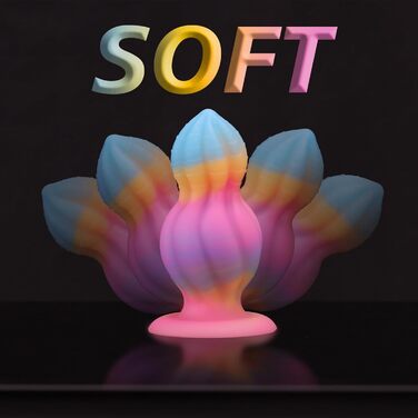 Яскравий світлодіодний анальний секс-іграшка HXLXW з сильним присоском, силікон, для дорослих, G-spot, простата, чоловіки, жінки, пари (L)