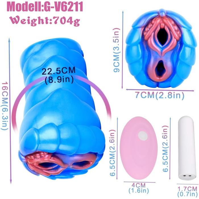 Вібраційний мастурбатор Lmgoc з серією Tierserie, реалістичний силіконовий мастурбатор з 10 режимами вібрації, для чоловіків