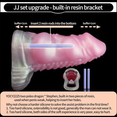Секс-іграшка для чоловіків: Реалістичний силіконовий пеніс-чохол з розширюваним кільцем, Animal Dog Penis Extender для збільшення ерекції