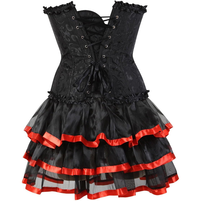 Корсетне плаття Moulin Rouge в готичному стилі з спідницею, корсет, розміри S-3XL (XL, 01 Водяний Мелянок)