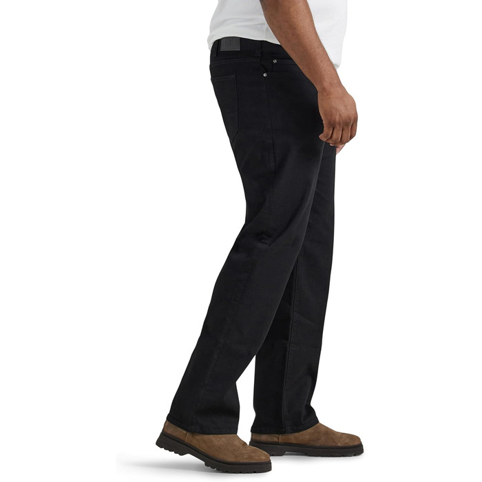 Чоловічі джинси Lee Extreme Motion Relaxed Straight Big and Tall, чорні (44W / 28L)