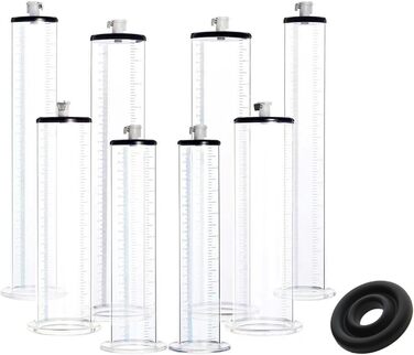 Вакуумний насос для збільшення статевого члена з манометром, аксесуар для чоловіків, преміум-якість, м'який та гнучкий (22.9*4.4 см)