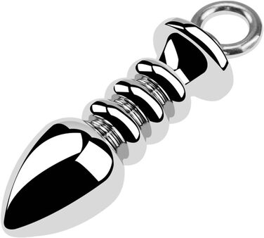 Анальний масажер Ruikan з кільцем для тяги, набір 3 шт. (S, M, L) - сталь, стимулятор G-точки, для жінок та чоловіків