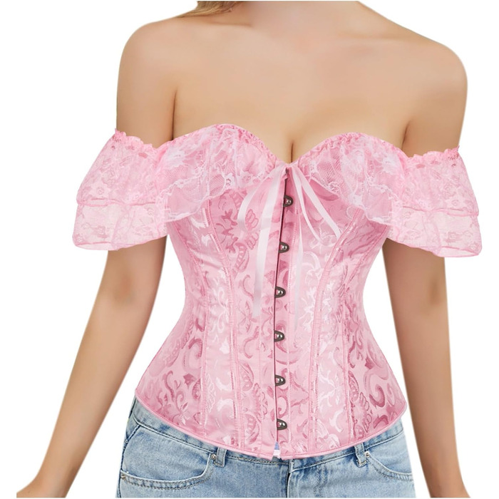 Жіночий корсет через груди великих розмірів, готичний стиль, вінтаж, корсет-бандаж, топ-корсет, корсаж, бандаж (червоний, XL)