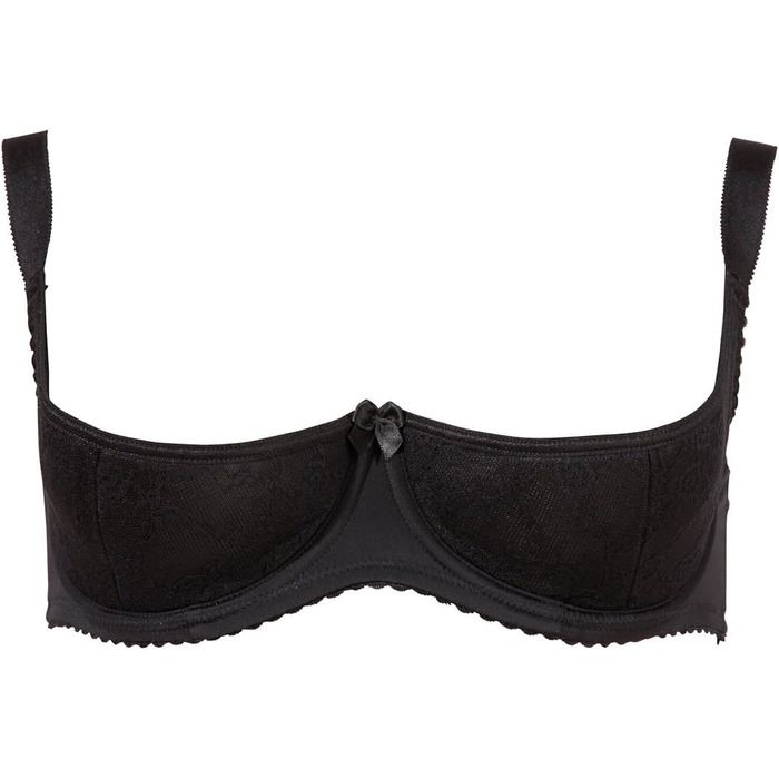 Сексуальна білизна Cottelli Collection Plus: бюстгальтер з підняттям та підтримкою, чорний, 95E