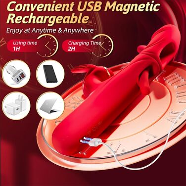 Вібратор для жінок Guspiun 4-в-1 з 7 режимів лизання та 10 вібрацій, стимулятор G-точки, кролик, для пар