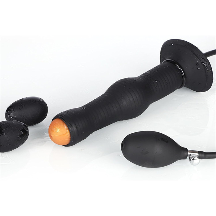 Анальний дилдатор-яйце з силікону ZDJBFA, великий овоїд, для дорослих, чорний