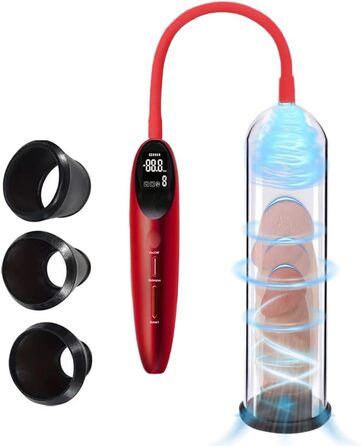 Електричний вакуумний насос для збільшення пеніса Jpscor: 3 силіконові насадки, для ерекції та покращення потенції